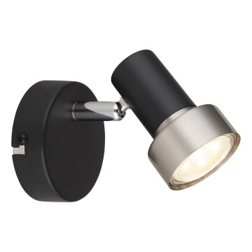 Globo - Foco de parede 1xGU10/25W/230V preto/prateado
