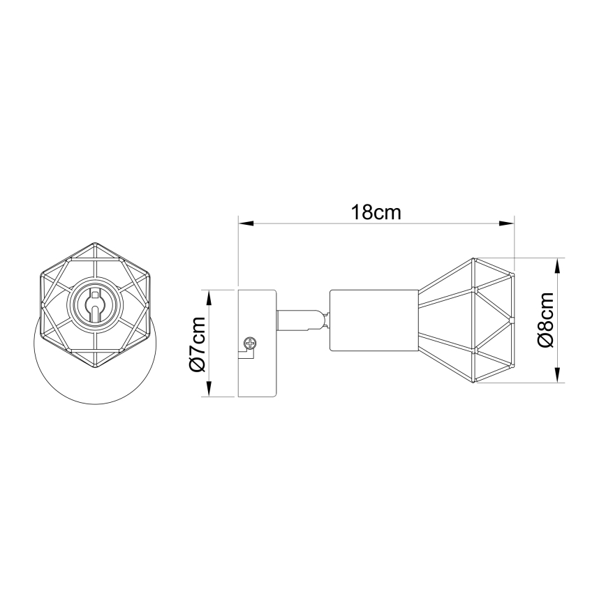 Globo - Foco de parede LED 1xE14/6W/230V preto