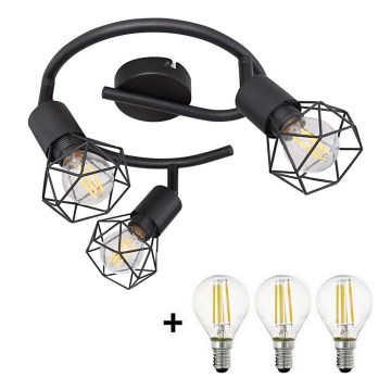 Globo - Foco LED 3xE14/6W/230V preto