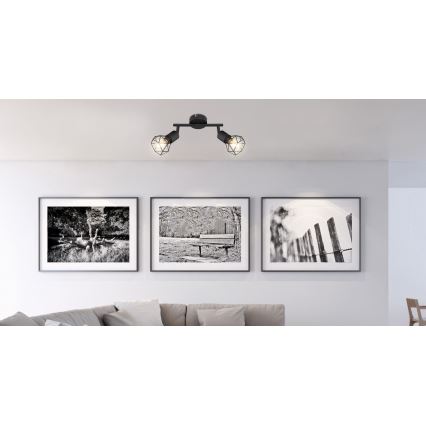 Globo - Foco LED 2xE14/6W/230V preto