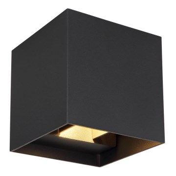 Globo - Iluminação de parede exterior LED 2xLED/3W/230V IP44 preto
