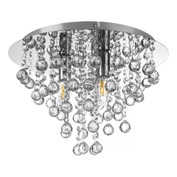 Globo - Iluminação de teto 3xE14/40W/230V diâmetro 38 cm cromado brilhante
