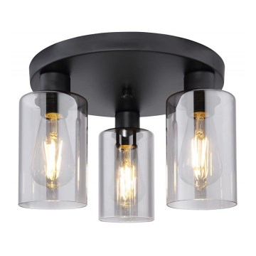 Globo - Iluminação de teto 3xE27/60W/230V preto