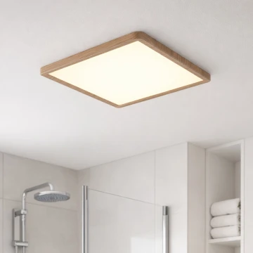 Globo - Iluminação de teto de casa de banho LED com regulação LED/18W/230V 29,4x29,4 cm IP44 castanho