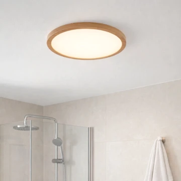 Globo - Iluminação de teto de casa de banho LED com regulação LED/18W/230V diâmetro 29,4 cm IP44 castanho