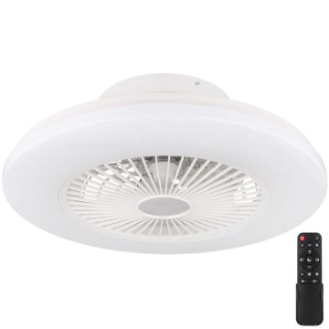 Globo - Iluminação de teto LED com regulação e ventoinha LED/30W/230V 3000-6500K + controlo remoto