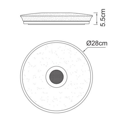 Globo - Iluminação LED RGBW para casa de banho com regulação e altifalante LED/18W/230V 3000-6500K IP44 + comando