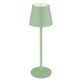 Globo - Lâmpada de mesa exterior LED tátil, dimerizável e recarregável 3 em 1, LED/3W/5V, 3000/4000/5000K, IP54, 1800 mAh, verde