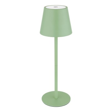 Globo - Lâmpada de mesa exterior LED tátil, dimerizável e recarregável 3 em 1, LED/3W/5V, 3000/4000/5000K, IP54, 1800 mAh, verde