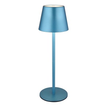 Globo - Lâmpada de mesa exterior tátil, recarregável e regulável 3 em 1 LED/3W/5V 3000/4000/5000K IP54 1800 mAh azul