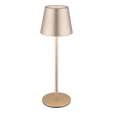 Globo - Lâmpada de mesa LED tátil, recarregável e dimerizável para exterior 3 em 1 LED/3W/5V 3000/4000/5000K IP54 1800 mAh latão
