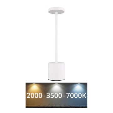 Globo - Lâmpada de mesa LED tátil regulável LED/1,2W/3,7V 2000K/3500K/7000K 1200 mAh USB branca