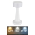 Globo - Lâmpada de mesa LED tátil regulável LED/1W/3,7V 2700K/4000K/6500K 800 mAh USB branca