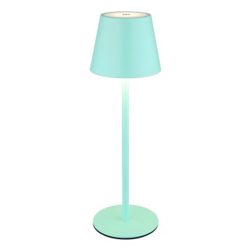 Globo - Lâmpada de mesa para exterior tátil recarregável LED regulável 3 em 1 LED/3W/5V 3000/4000/5000K IP54 1800 mAh verde menta