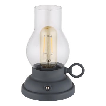 Globo - Lâmpada de mesa recarregável com toque, LED dimmerizável LED/1W/3,7V 1200 mAh antracite