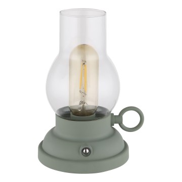 Globo - Lâmpada de mesa recarregável com toque, LED dimmerizável LED/1W/3,7V 1200 mAh verde