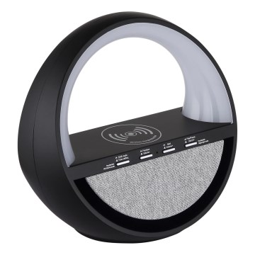 Globo - Lâmpada de mesa recarregável tátil LED RGBW com altifalante e carregamento sem fios QI LED/3,5W/5V 1800 mAh