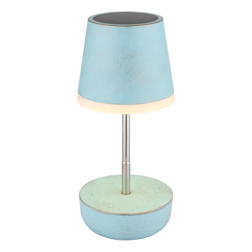 Globo - Lâmpada solar LED 10xLED/0,06W/3V IP44 800 mAh azul