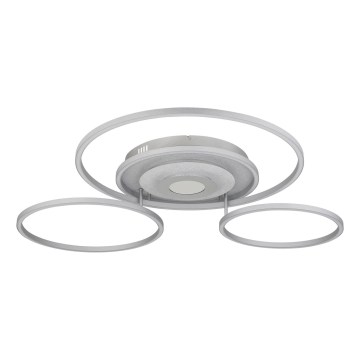 Globo - Luminária de teto LED dimerizável LED/60W/230V 2700-6500K 80,8x99,2 cm prateada + controlo remoto