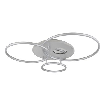 Globo - Luminária de teto LED regulável LED/54W/230V 2700-6500K 90x70 cm prateada + comando à distância