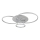 Globo - Luminária de teto LED regulável LED/54W/230V 2700-6500K 90x70 cm prateada + comando à distância
