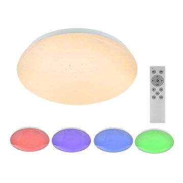 Globo - Luminária de teto LED RGB regulável 1xLED/12W/230V + 1xLED/3W + controlo remoto