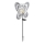 Globo - Luminária solar LED/3V IP44 300 mAh - borboleta prateada