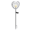 Globo - Luminária Solar LED/3V IP44 300 mAh Coração prateado