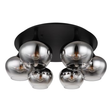 Globo - Lustre de sobrepor 6xE27/40W/230V Ø 65 cm preto