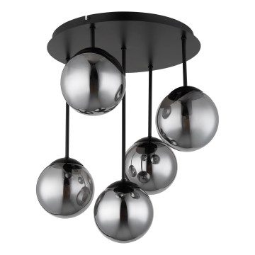 Globo - Lustre de teto fixo 5xE14/25W/230V preto