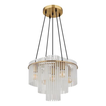 Globo - Lustre em cabo 5xE27/60W/230V dourado