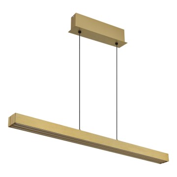 Globo - Lustre LED dimerizável com controlo tátil, suspenso por cabo, LED/39W/230V 2700/4000/6000K, acabamento em latão