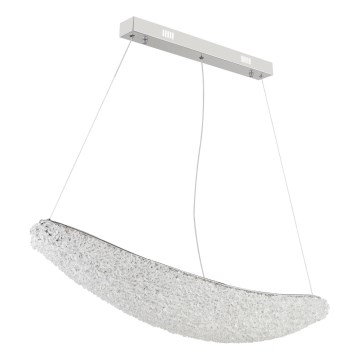 Globo - Lustre LED regulável suspenso por cabo LED/40W/230V 2700-6000K cromado brilhante + comando remoto