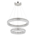 Globo - Lustre LED regulável suspenso por cabo LED/60W/230V 2700-6000K transparente + controlo remoto