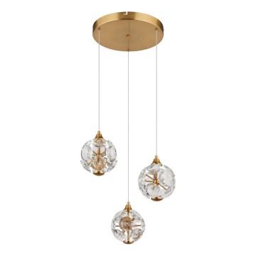 Globo - Lustre LED suspenso por cabo LED/24W/230V 3000K dourado