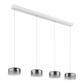 Globo - Lustre LED suspenso por cabo LED/24W/230V branco/fumado