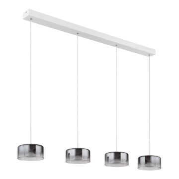 Globo - Lustre LED suspenso por cabo LED/24W/230V branco/fumado