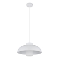 Globo - Lustre pendente com cabo 1xE27/60W/230V branco