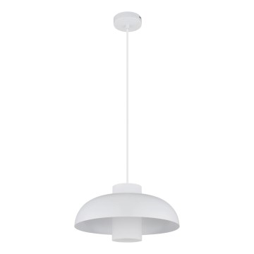 Globo - Lustre pendente com cabo 1xE27/60W/230V branco