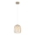 Globo - Lustre pendente em cabo 1xE27/40W/230V Ø 18 cm bege/branco