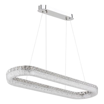 Globo - Lustre pendente em cabo dimerizável LED/40W/230V 2700-6000K transparente + controlo remoto