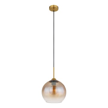 Globo - Lustre suspenso com cabo 1xE27/60W/230V latão