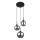 Globo - Lustre suspenso com cabo 3xE27/40W/230V preto