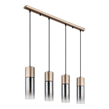 Globo - Lustre suspenso com cabo 4xE27/25W/230V bronze