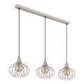Globo - Lustre suspenso em cabo 3xE27/40W/230V bege