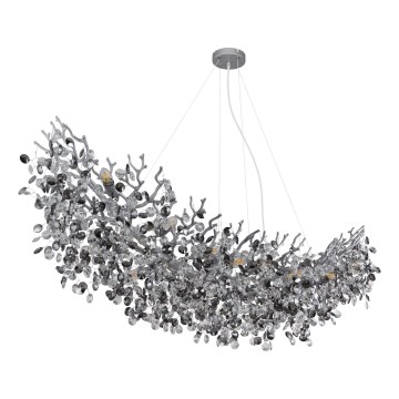 Globo - Lustre suspenso por cabo 16xE14/40W/230V prateado