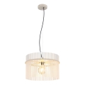 Globo - Lustre suspenso por cabo 1xE27/60W/230V Ø 40 cm creme