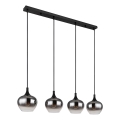 Globo - Lustre suspenso por cabo 4xE27/40W/230V preto