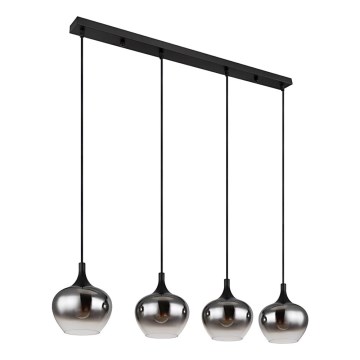 Globo - Lustre suspenso por cabo 4xE27/40W/230V preto