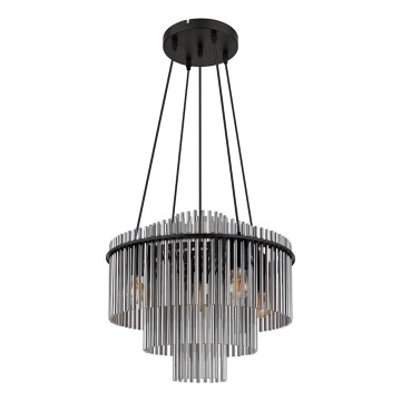 Globo - Lustre suspenso por cabo 5xE27/60W/230V preto